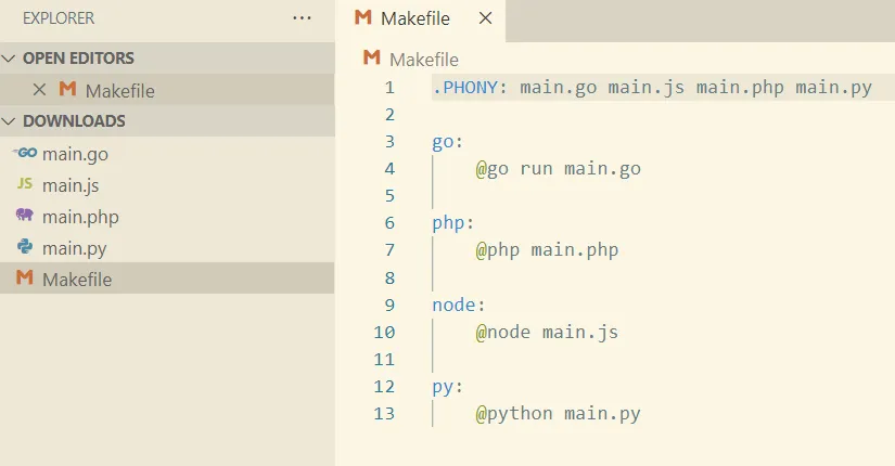Result of setup environment